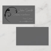 Tempo der Black Swirl Business Card Visitenkarte (Vorne/Hinten)