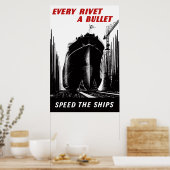Tempo der Schiffe - jeder Rivet eine Kugel Poster (Küche)