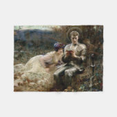 Tempo von Sir Percival (mittelalterlicher Ritter) Fleecedecke (Vorderseite (Horizontal))