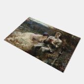 Tempo von Sir Percival (mittelalterlicher Ritter) Fußmatte (Schrägansicht)