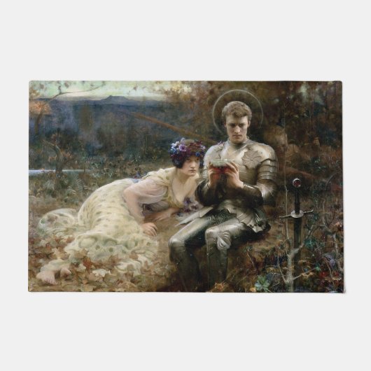 Tempo von Sir Percival (mittelalterlicher Ritter) Fußmatte (Vorderseite)