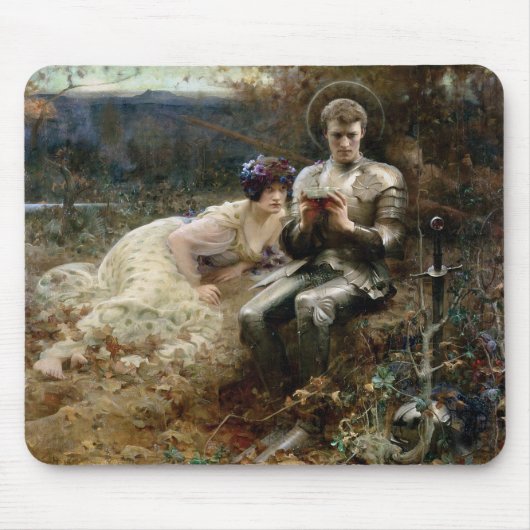 Tempo von Sir Percival (mittelalterlicher Ritter) Mousepad (Vorne)