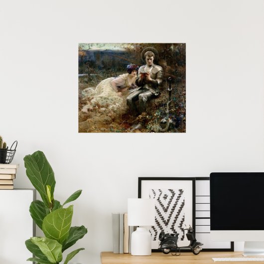 Tempo von Sir Percival (mittelalterlicher Ritter) Poster (Heimbüro)