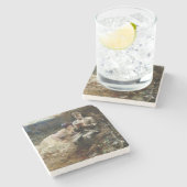 Tempo von Sir Percival (mittelalterlicher Ritter) Steinuntersetzer (Seitenansicht)