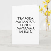 Tempora mutantur et nos mutamur in illis karte (Gelbe Blume)