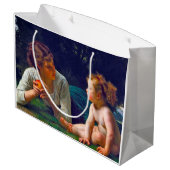 Temptation, Bouguereau Große Geschenktüte (Rückseite Schrägansicht)