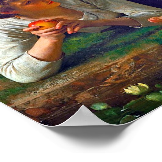 Temptation, Bouguereau Poster (Ecke)