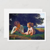 Temptation, Bouguereau Postkarte (Vorne/Hinten)