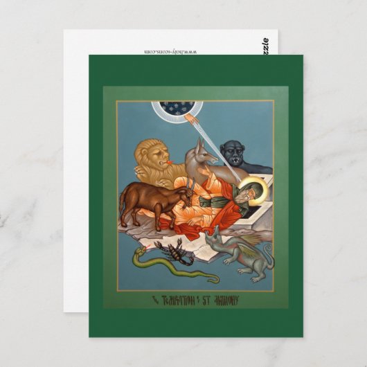Temptation der Anthony-Gebetskarte Postkarte (Vorne/Hinten)