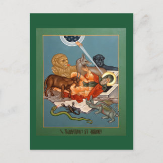 Temptation der Anthony-Gebetskarte Postkarte