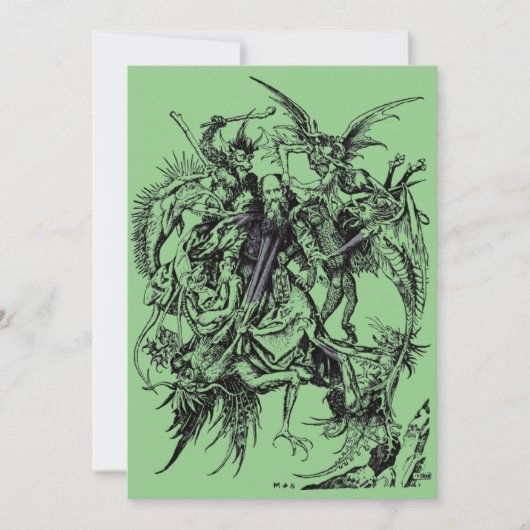 Temptation des Heiligen Anthony des Großen Einladung (Vorderseite)