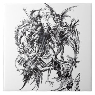 Temptation des Heiligen Anthony des Großen Fliese