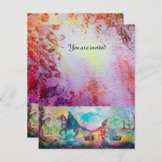 TEMPTATION Dunkler Ritter Teufel Treasure Blau Lil Einladung (Vorne/Hinten)