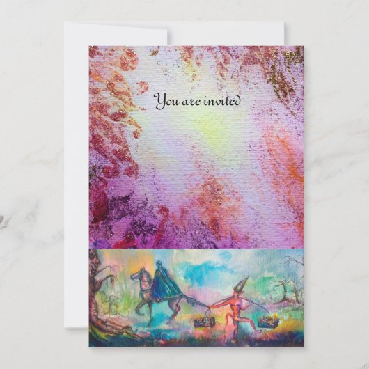 TEMPTATION Dunkler Ritter Teufel Treasure Blau Lil Einladung (Vorderseite)