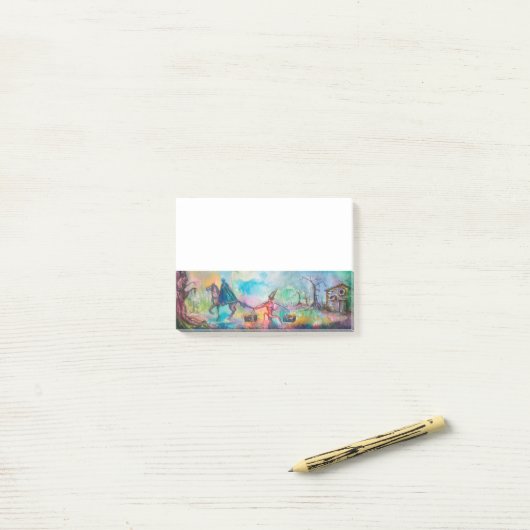 TEMPTATION Dunkler Ritter, Teufels Schatz Blau Wei Post-it Klebezettel (Auf Schreibtisch)