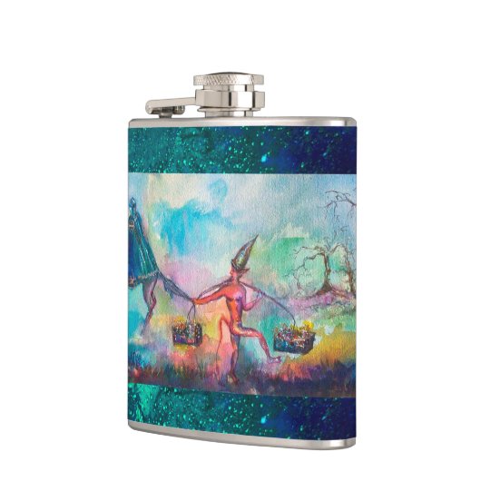 TEMPTATION Dunkler Ritter Teufelskreis Schatz, Bla Flachmann (Links)