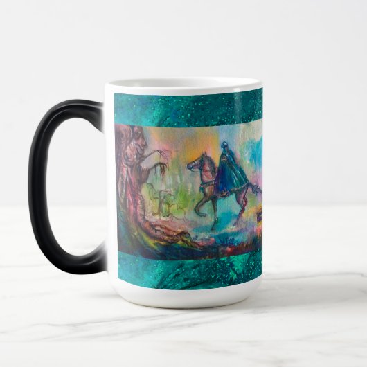 TEMPTATION Dunkler Ritter und Teufels Schatz Blau Verwandlungstasse (Links)