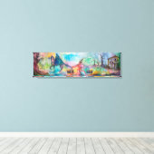 TEMPTATION Dunkler Ritter und Teufelskreis Schatz, Leinwanddruck (Insitu (Holzboden))