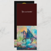 TEMPTATION-Monogramm-Edelstein gelb Einladung (Vorne/Hinten)