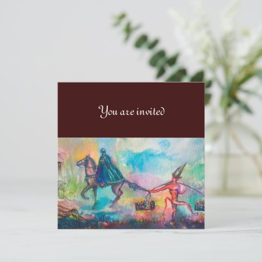 TEMPTATION-Monogramm-Edelstein gelb Einladung (Stehend Vorderseite)