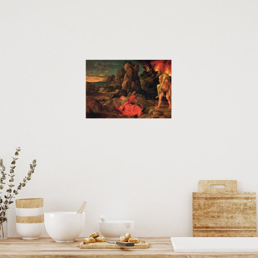 Temptation von St. Anthony, c.1530 Poster (Küche)