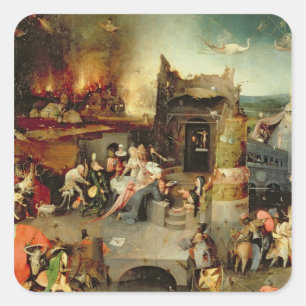 Temptation von St. Anthony Quadratischer Aufkleber