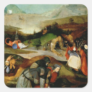 Temptation von St. Anthony Quadratischer Aufkleber