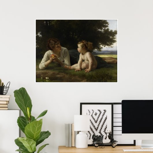 Temptation William-Adolphe Bouguereau Poster (Heimbüro)