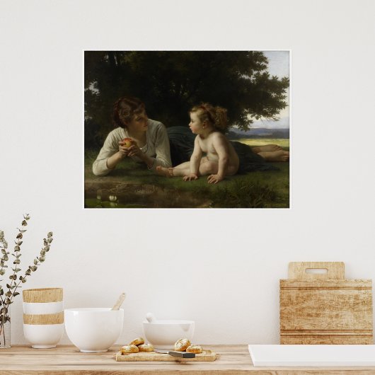 Temptation William-Adolphe Bouguereau Poster (Küche)