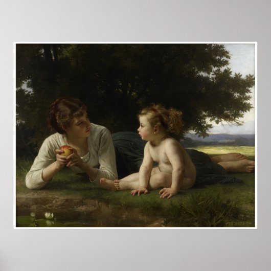 Temptation William-Adolphe Bouguereau Poster (Vorne)