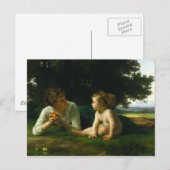 Temptation, William-Adolphe Bouguereau Postkarte (Vorne/Hinten)