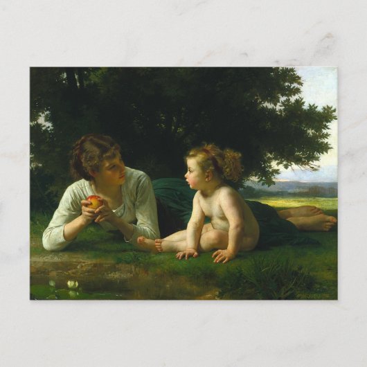 Temptation, William-Adolphe Bouguereau Postkarte (Vorderseite)