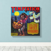 Temptation Yam LabelPittsburg, TX Leinwanddruck (Insitu (Holzboden))