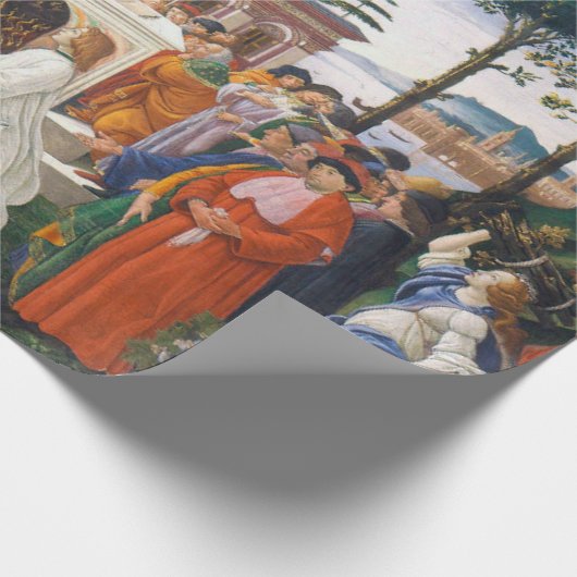 Temptationen Christi, Sandro Botticelli Geschenkpapier (Ecke)