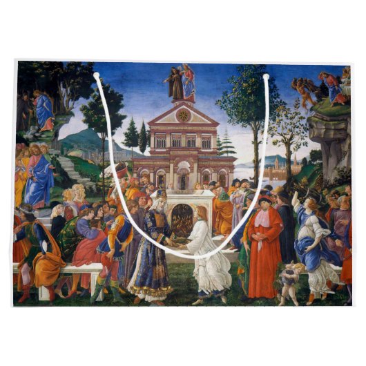 Temptationen Christi, Sandro Botticelli Große Geschenktüte (Rückseite)
