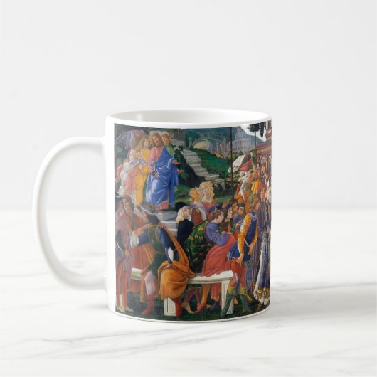 Temptationen Christi, Sandro Botticelli Kaffeetasse (Links)