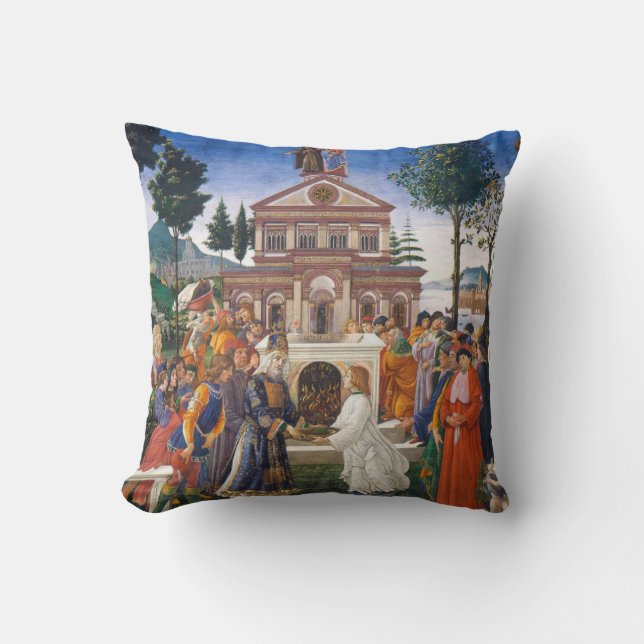 Temptationen Christi, Sandro Botticelli Kissen (Vorderseite)