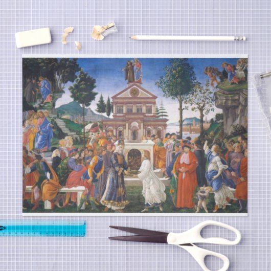 Temptationen Christi, Sandro Botticelli Seidenpapier (Handwerk)
