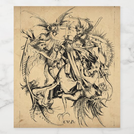 Temptationen von St. Anthony Weinetikett (Einzelnes Label)