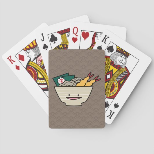 Tempura ramen Bowl Nori Shrimps Japanische Nudeln Spielkarten (Rückseite)