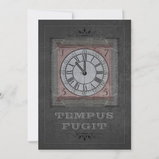 Tempus Fugit (anpassbar) Feiertagskarte (Vorderseite)