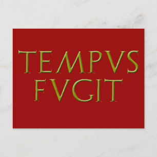 Tempus Fugit Postcard Postkarte