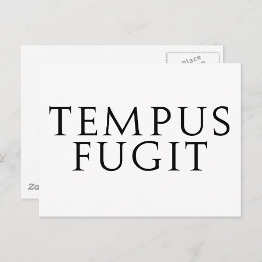 Tempus Fugit Postkarte (Vorne/Hinten)