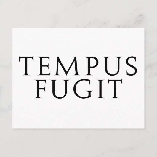 Tempus Fugit Postkarte (Vorderseite)