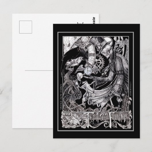 Tempus Fugit Postkarte (Vorne/Hinten)