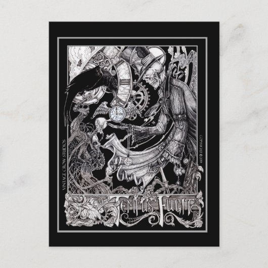 Tempus Fugit Postkarte (Vorderseite)