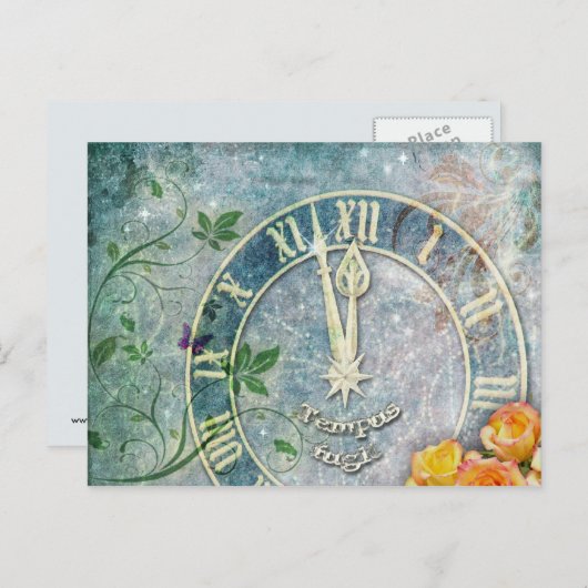 Tempus Fugit Postkarte (Vorne/Hinten)