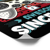 Ten 10yr Bday Son Boy Funny Gamer 10th 10 Year Old Poster (Ecke)