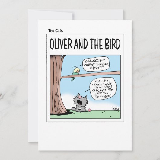 TEN CATS Cards - Oliver und Bird Einladung (Vorderseite)