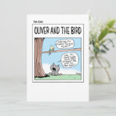 TEN CATS Cards - Oliver und Bird Einladung (Stehend Vorderseite)